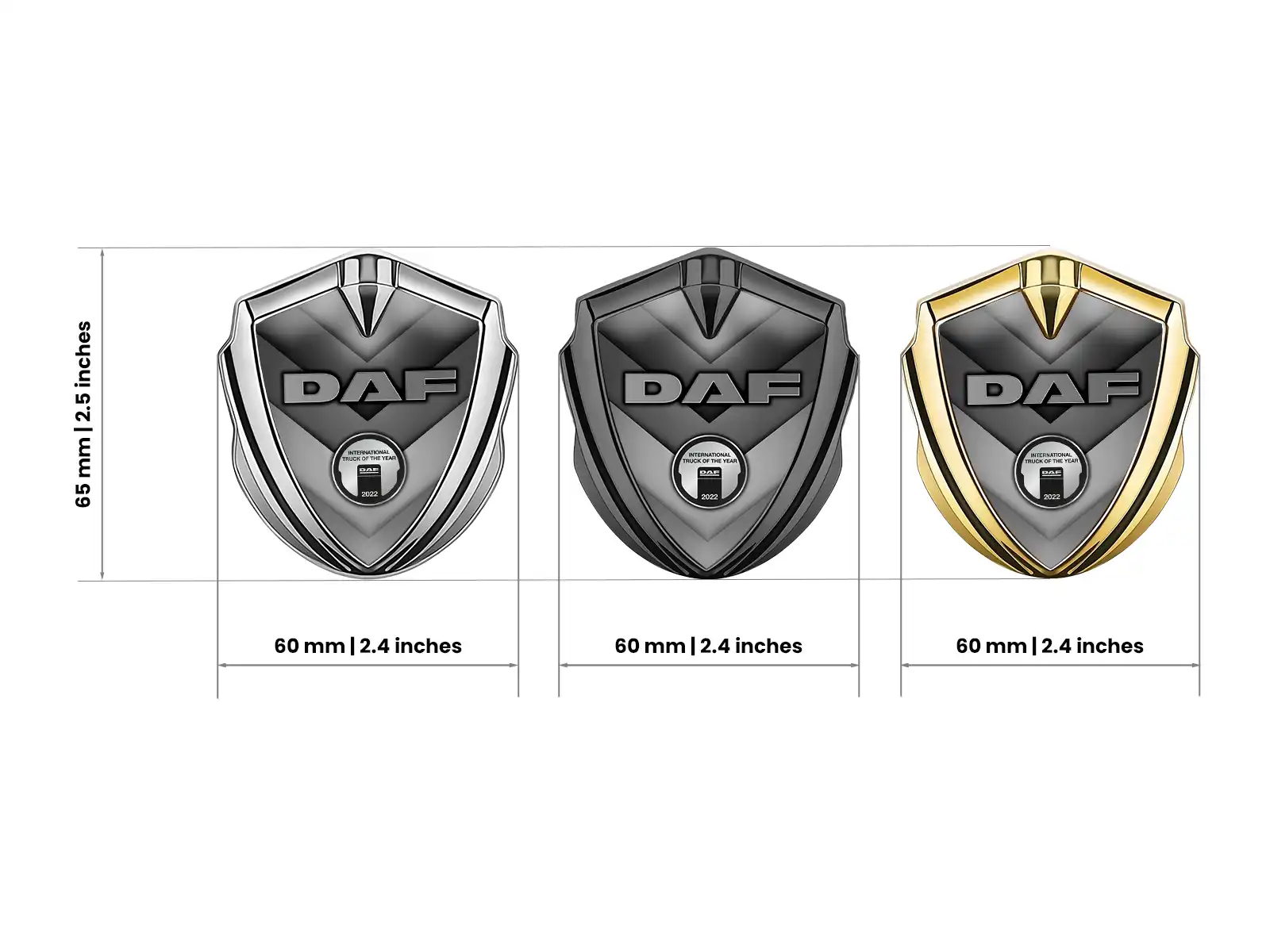 Daf Badge Self Adhesive Durable Standard Size